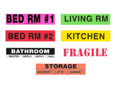 Tag-A-Room Home Moving Labels Color Coded Packing Stickers (350Home ...