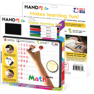 HandMoto Math Themed Dry Erase White Board for Kids - Use Our Dry Erase ...