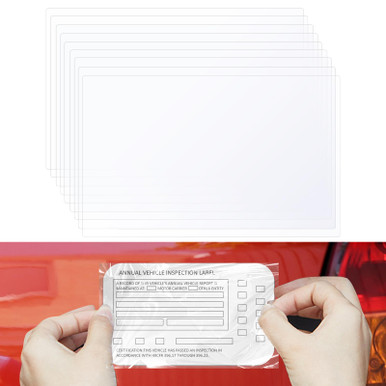 Transparent Inspection Cover Saypacck 100 Sheets Clear Decal Overlay for Protecting Vehicle Annual ...