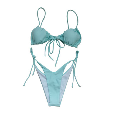 Women Halter String Bikini Set Swimwear Triangle Bathing Suit Tie ...