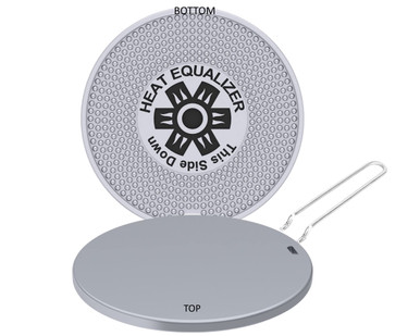 Heat Equalizer-12 Inch Commercial Grade High Polish Heat Diffuser For Gas & Electric Stoves – Heavy-Duty Aluminum & Copper Alloy, 14mm Thick, 3.85 LB