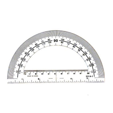 hand2mind Clear, Plastic, Student Math Protractor Set for Classroom ...