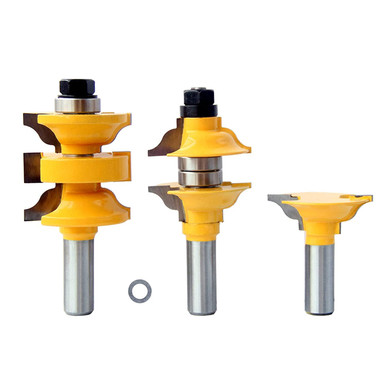 Router Bits Set 1/2 Inch Shank, Extended Tenon Entry Door Rail and ...