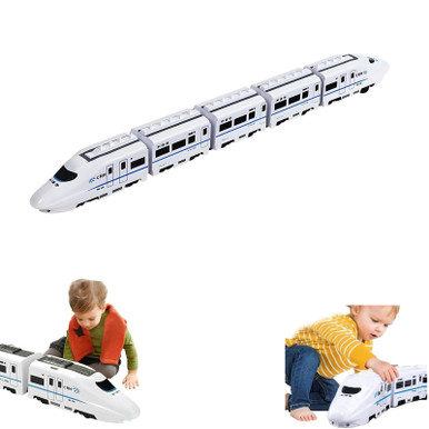 Simulation Train Toy Qfibkr Electric Universal Simulation High Speed Railway Harmony Train ...