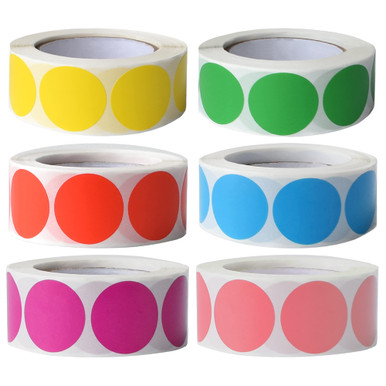 3000 Pieces 1 Inch Round Color Coding Labels Writable Circle Dot Labels ...