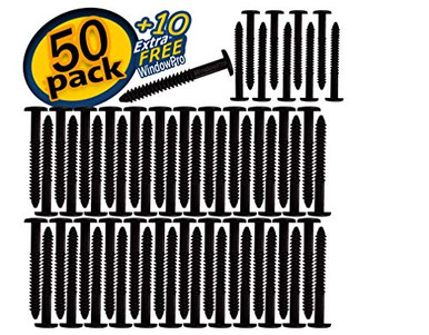 Window Shutters Panel Peg Lok Pin Screws Spikes 3 inch 60 Pack (Black ...