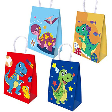 16 Pack Dinosaur Party Bags Goodie Candy Treat Bags Dino Kids Dinosaur ...
