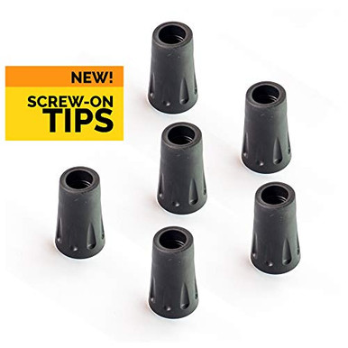 TrailBuddy 6-Piece Pack Replacement Rubber Tips for Trekking Poles ...