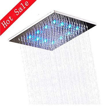 Votamuta 12-Inch LED Square Rain Shower Head Wall Mounted,Ceiling ...