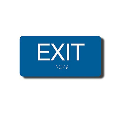 ADA Compliant Exit Sign with Braille (6