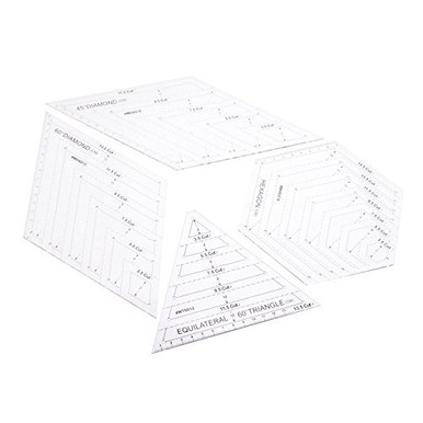 Full Set Quilting Ruler, Quilters Craft Patchwork Triangle Ruler ...