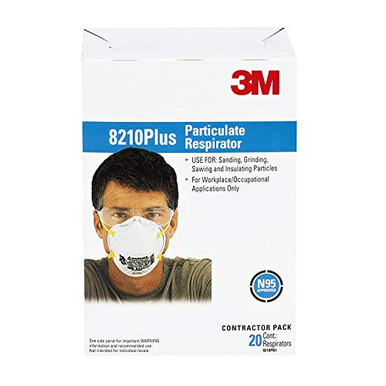 3M 8210PPB1-A-NA Plus Particulate Respirator, 4 Packs (20 Masks ...
