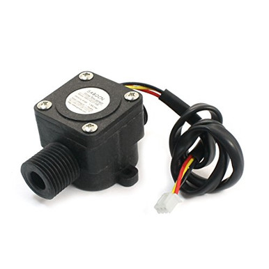 Flow Counter Sensor G1/2 Thread 1-30L/min Hall Effect Water Flow Counter Sensor Flowmeter ...