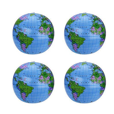 Yahpetes Inflatable Globe 4 Pcs Educational World Globe 16 Inches Beach ...