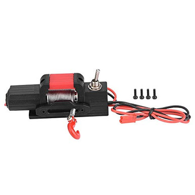 Dilwe RC Car Simulation Winch, Electric Winch with Manual Switch for 1/