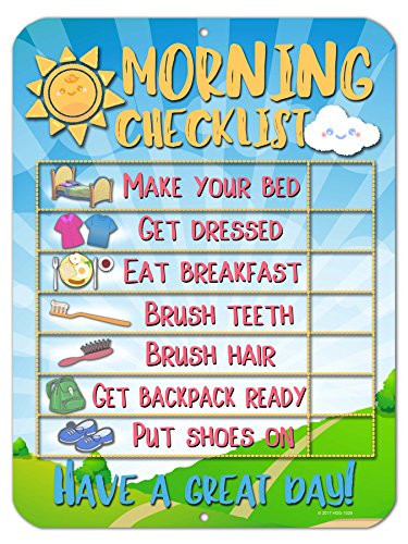 Honey Dew Gifts Daily Morning Routine Reward Chart for Kids and Autism ...