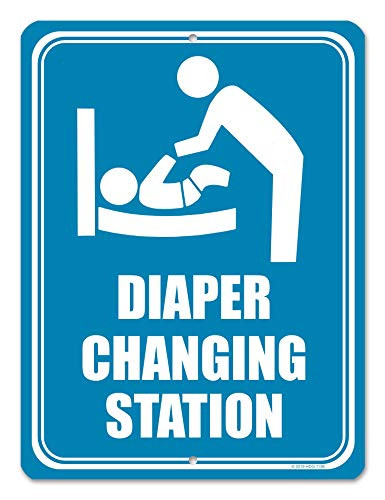 Honey Dew Gifts Restroom Sign, Diaper Changing Station 9 inch by 12 ...