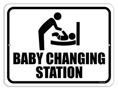 Honey Dew Gifts Restroom Sign, Baby Changing Station 9 inch by 12 inch ...
