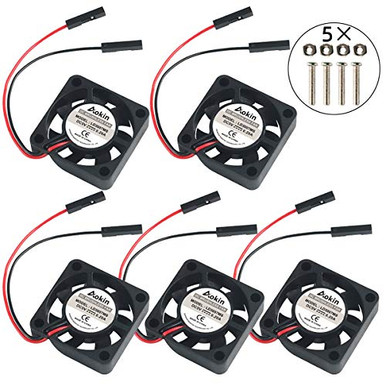 5pcs RPi DC Brushless Cooling Fan Raspberry Pi Heatsink Cooler 3.3V 5V ...