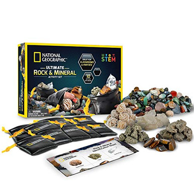 Napa Rocks Kit NATIONAL GEOGRAPHIC Rock Party Set 1.25 lb Assorted Rocks and Gemstones ...