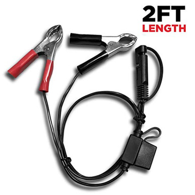 KeyLine Chargers Alligator Clip Connector with Black Fused 2-Pin ...