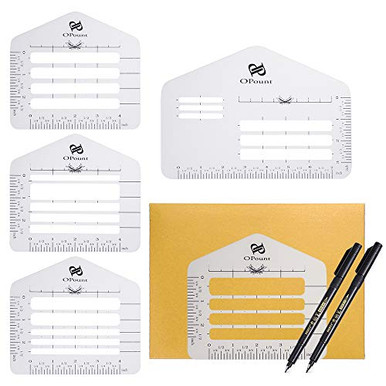 PP OPOUNT 8 Pieces Customized Envelope Addressing Guide Sets 5 Style ...