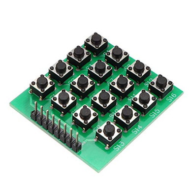 uxcell 4x4 Matrix 16 Keypad Keyboard Module 16 Button Mcu for Arduino ...
