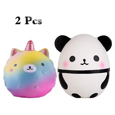 Anboor Panda Squishy Giocattolo Lento Ascendente - Morbido In Schiuma, Formato Jumbo, Giocattolo Sensoriale Antistress Per Bambini