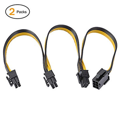 PCI-E 6Pin to 3X 6Pin Power Supply Cable, UCEC 6-Pin Female to Triple 6 ...