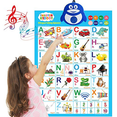 Talking Abc Languages Bilingual Talking Alphabet Poster: Music + ABC + 123s English & Spanish ...