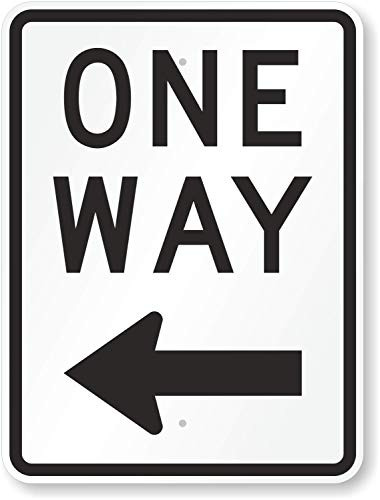SmartSign MUTCD # R6-2L 3M Engineer Grade Reflective Sign, Legend 