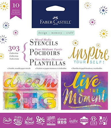 Faber Castell Mixed Media Paper Stencils 303 Collection 10 Reusable