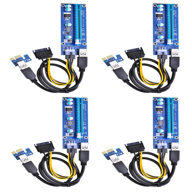 Pci Riser Adapter Optimal Shop PCI Express 16x to 1x Powered Riser Adapter Card w/60cm ...