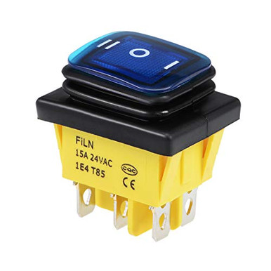 uxcell Boat Rocker Switch Blue LED Waterproof Toggle Switches for Boat ...
