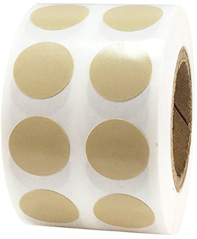 Beige Color Coding Labels for Organizing Inventory 0.50 Inch Round ...