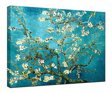 Wieco Art Almond Blossom Modern Framed Floral Giclee Canvas Prints By ...