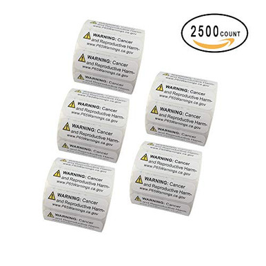 Firstzi 2500 Count California Proposition 65 Warning Labels Short Form Firstzi 2500 Count California Proposition 65 Warning Labels Short Form