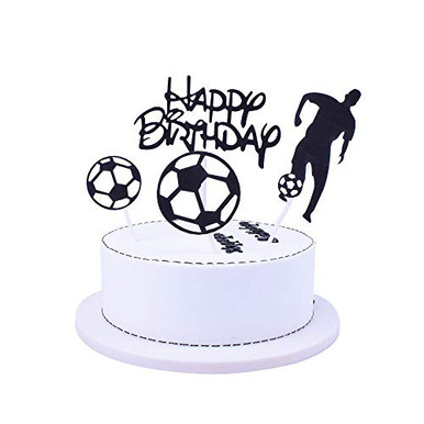SHAMI Acrylic Football Theme Cake Topper - Birthday Decoration For Boys, Men, Father's Day Party