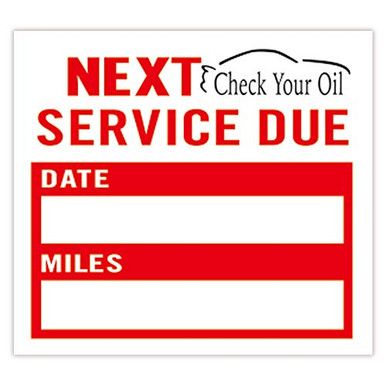 Oil Change Stickers | Check Your Oil Service Reminder Stickers 2