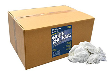 Pro-Clean Basics White T-Shirt Cloth Rags: 15 lb. Box - Warehousesoverstock