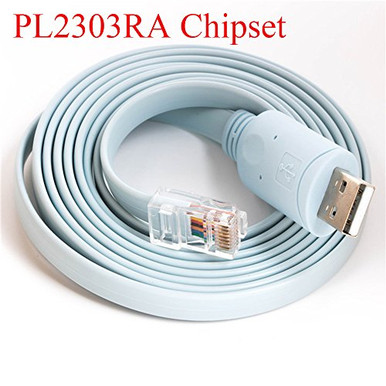 Prolific PL2323RA RS232 Serial to RJ45 Rollover Cable for Cisco Router ...