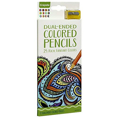Crayola Aged Up Coloring 12ct Dual Side Adult Colored Pencils, 24 Rich ...
