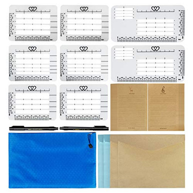 HOMEIDOL 17 Pieces Envelope Addressing Guide, 8 Pieces with 4 Style ...