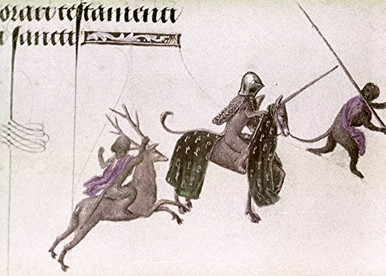 Hunting 15Th Century Na Mythological Hunting Party Made Up Of A ...