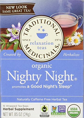 Traditional Medicinals Organic Nighty Night Tea, Caffeine Free, 16 ...