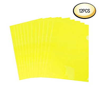 Wiekyze L-Type Plastic Folder Safe Project Pockets Transparent Clear ...