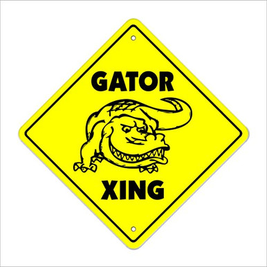 Gator Crossing Sign Zone Xing | Indoor/Outdoor | 12