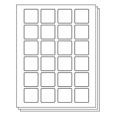 OfficeSmartLabels 1.5 x 1.5 inch Square Labels for Laser Inkjet ...