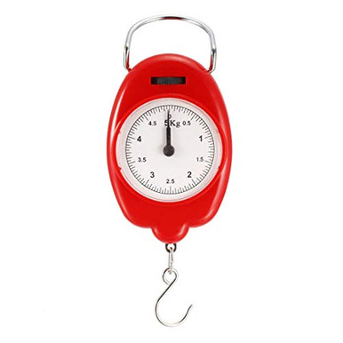 uxcell Handle Spring Scale 5kg ABS Plastic Portable Handheld Hanging ...