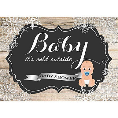 Allenjoy Baby Its Cold Outside Winter Wood Backdrop Rustic Wooden Board ...